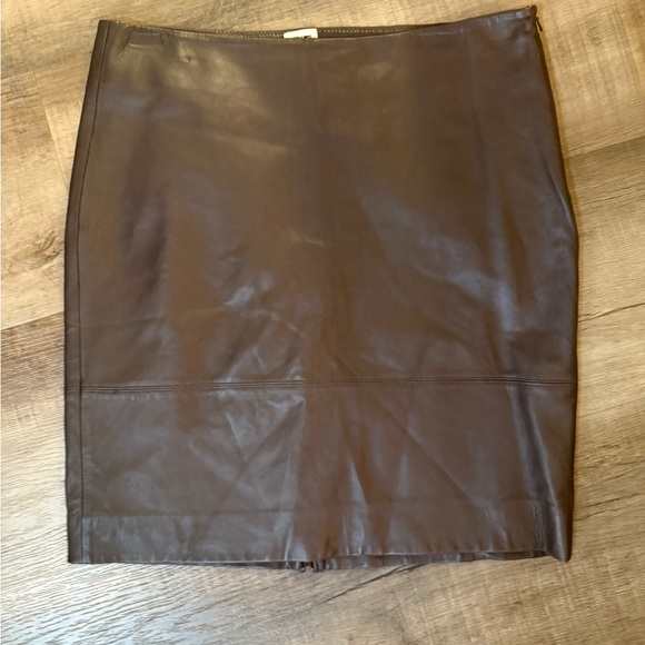 Anne Klein Dresses & Skirts - Anne Klein Brown Leather Skirt Size 8